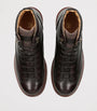 Brunello Cucinelli Leather Lace-Up Hiking Boots