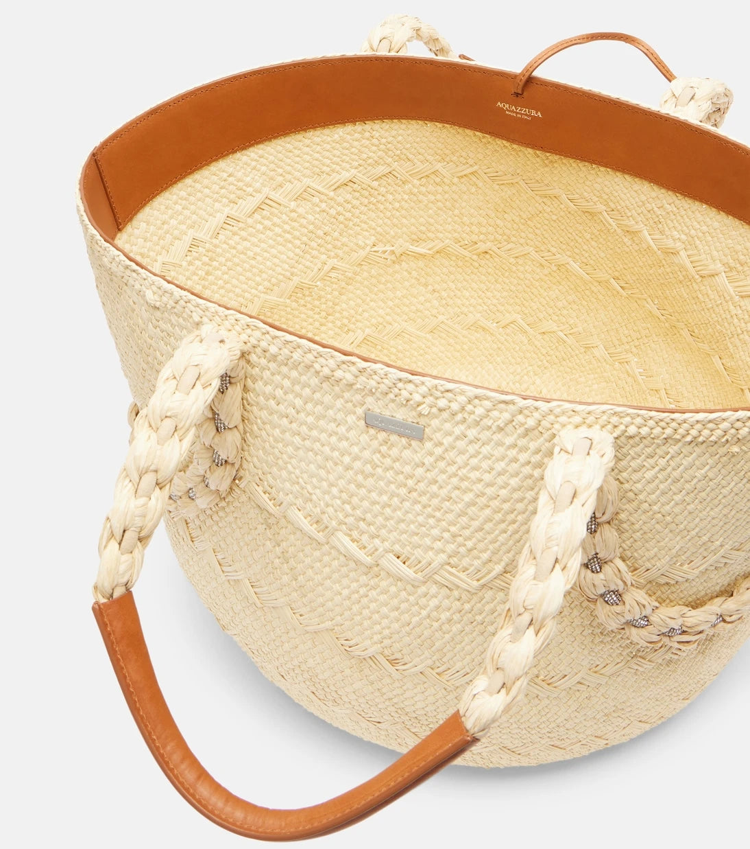 Aquazzura - Isla raffia tote bag