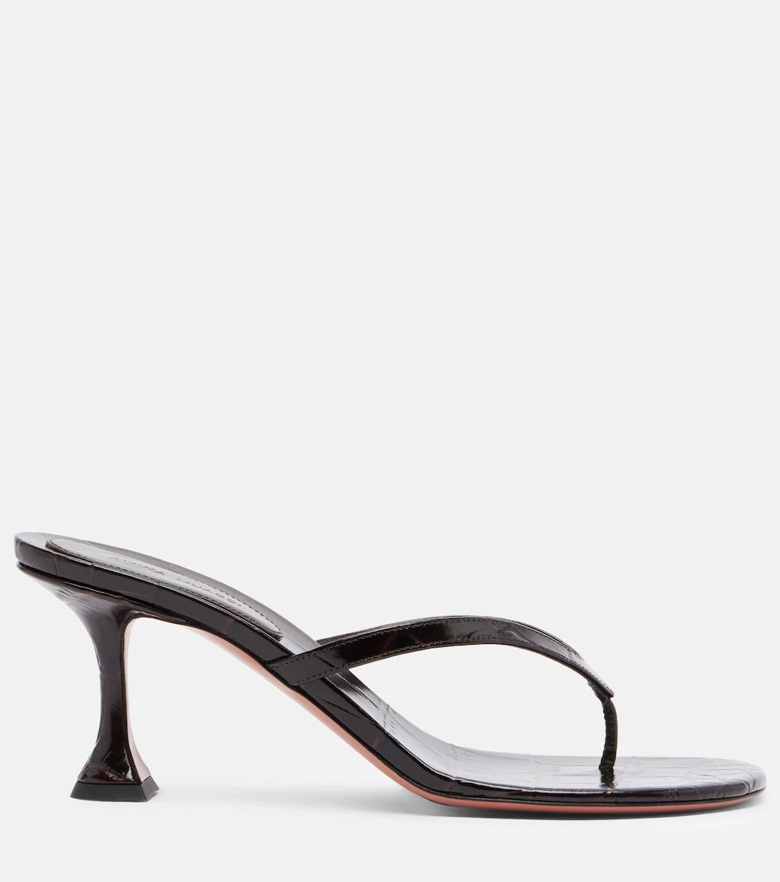 Amina Muaddi - Juliette croc-effect leather thong sandals
