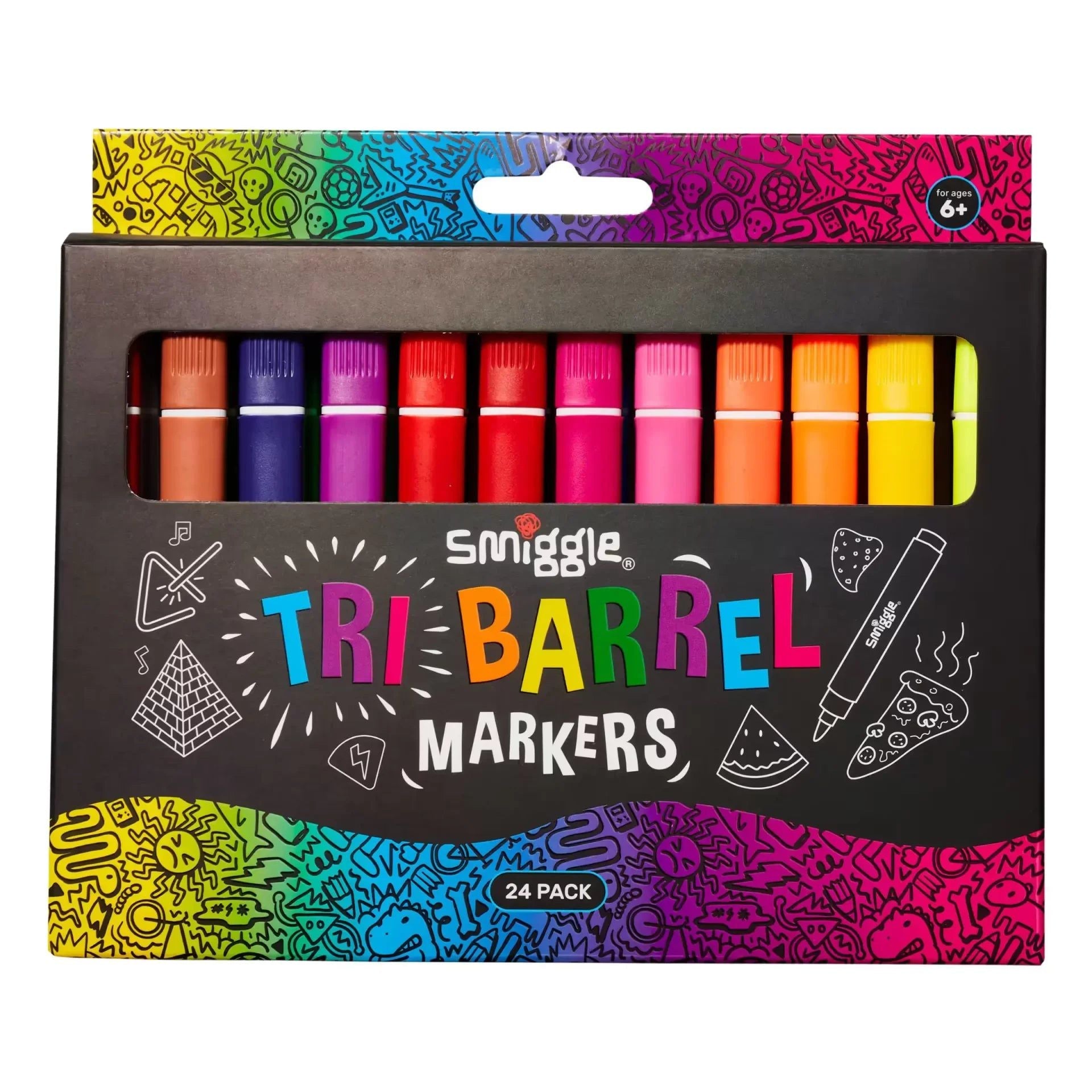 Smiggle - Triangle Highlighter Marker Pack X24