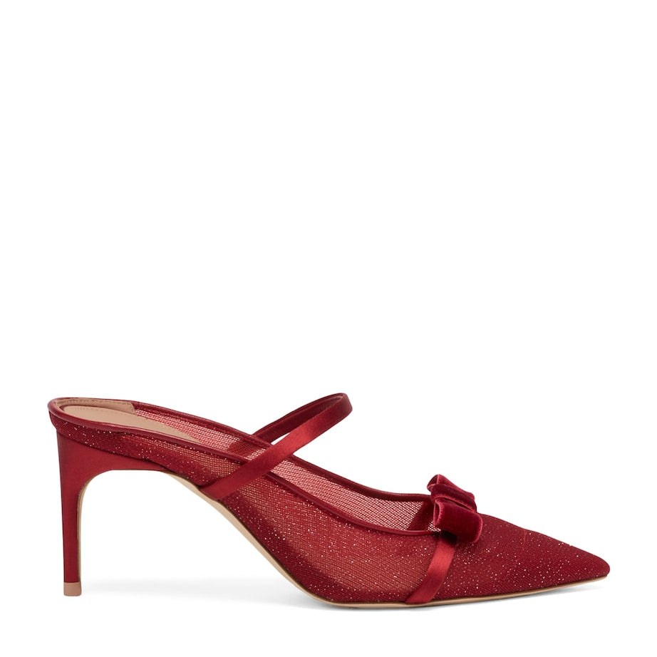 Glittered Aurora Heeled Mules 70