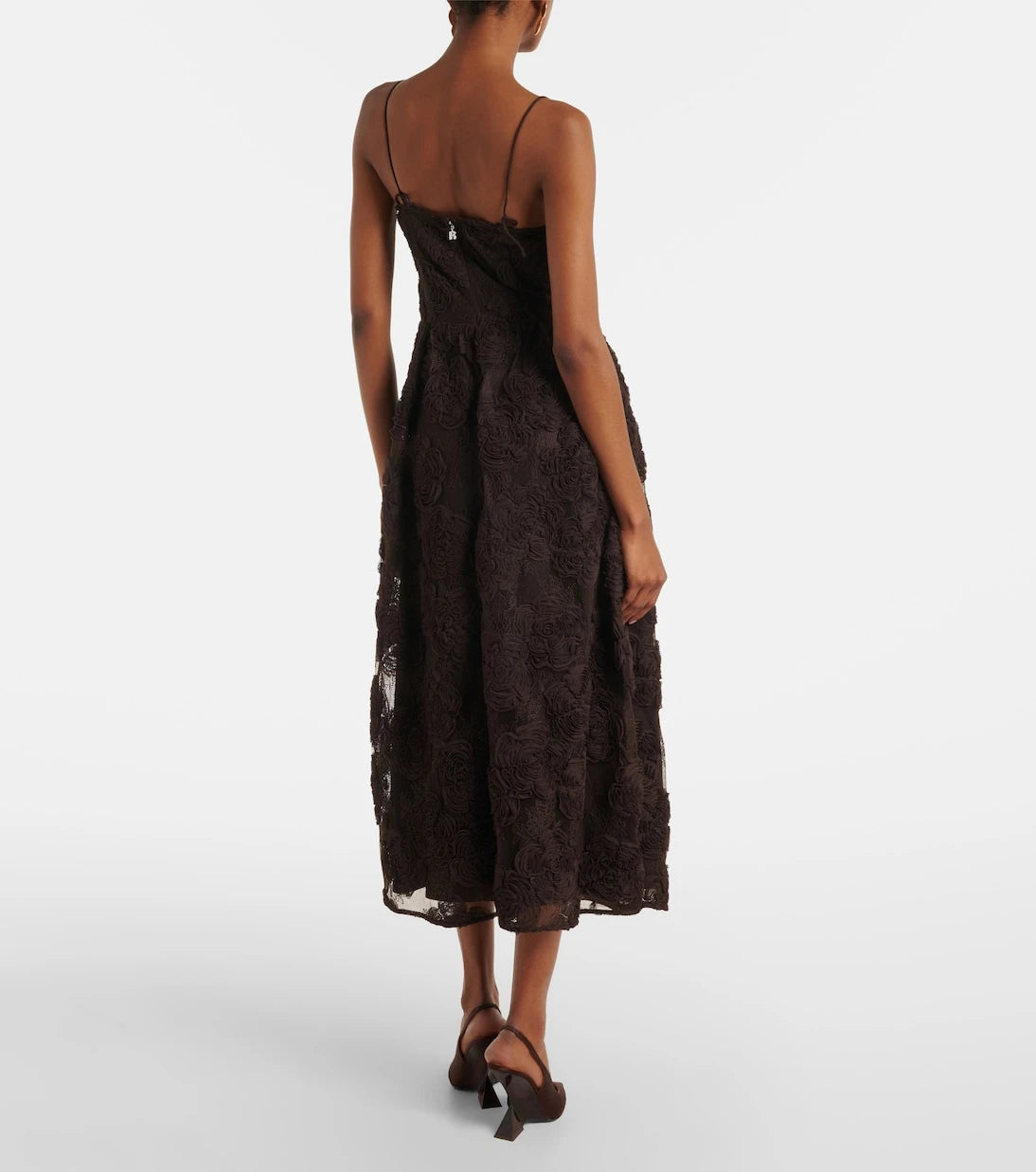 Rotate - Floral mesh midi dress
