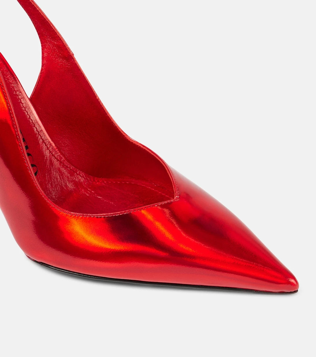 The Attico - Cheope leather slingback pumps