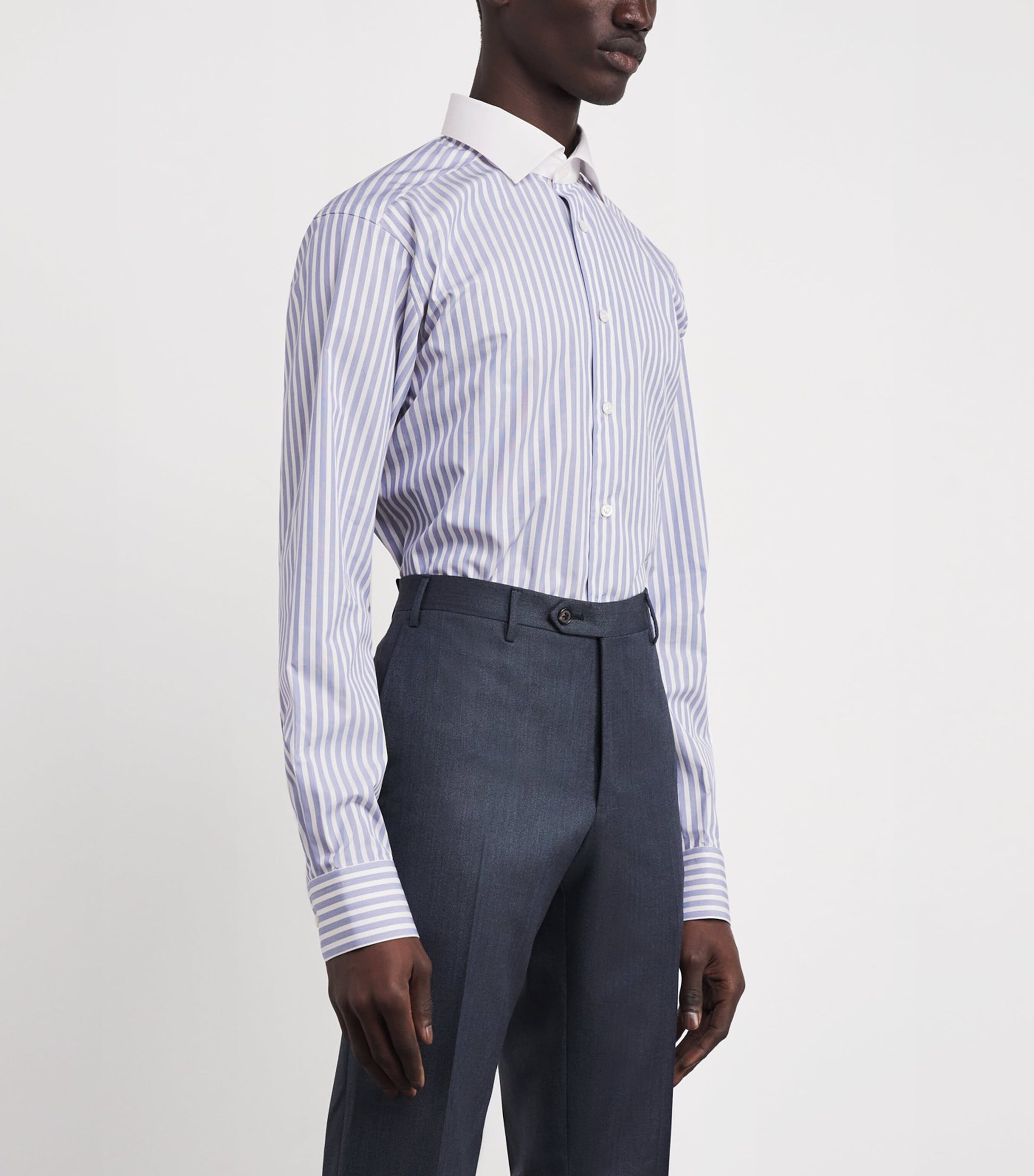 Eton Supima Cotton Twill Bengal Stripe Shirt