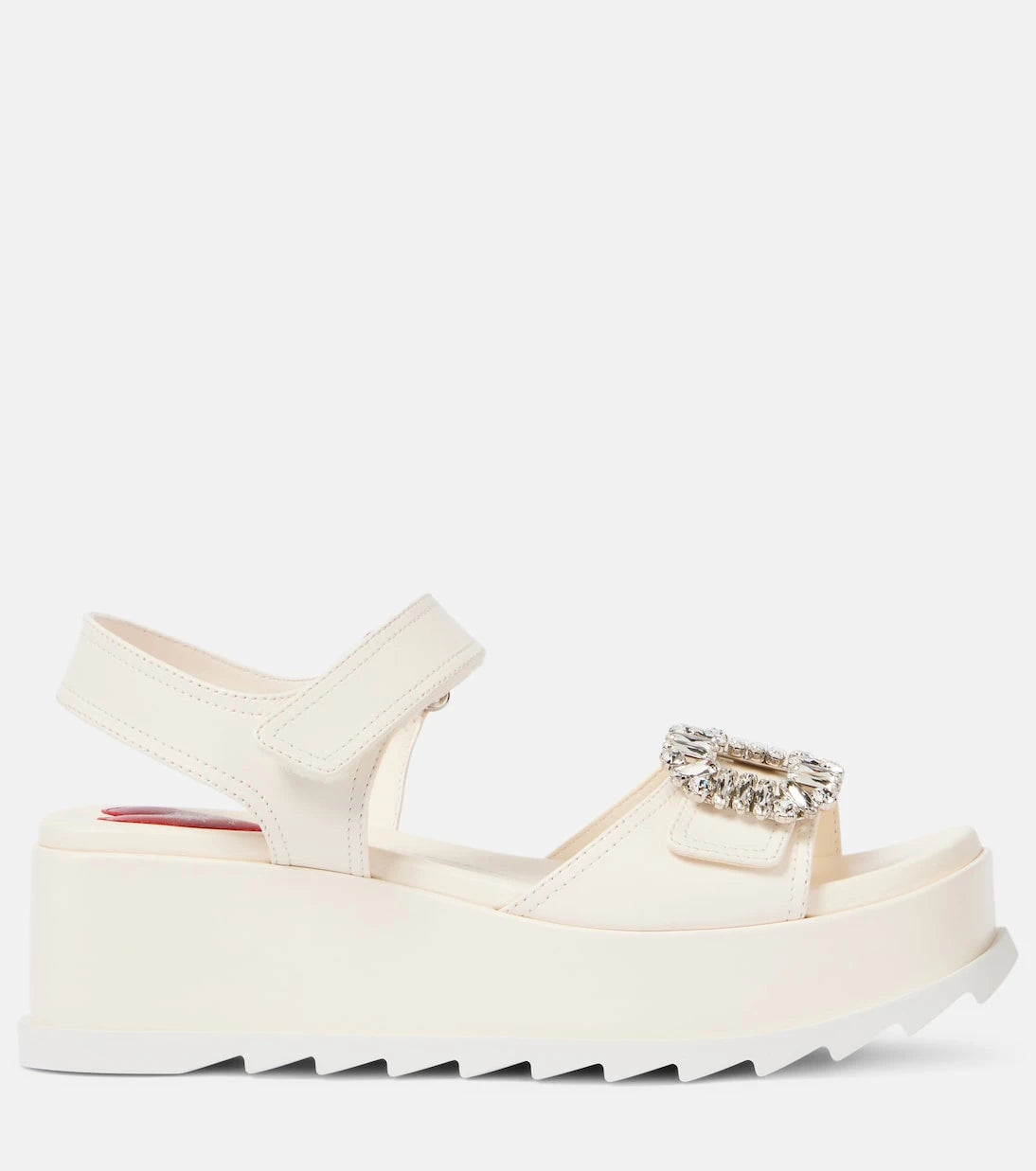 Roger Vivier - Slidy Viv' embellished leather wedge sandals