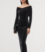 Velvet Delta Midi Dress BLACK