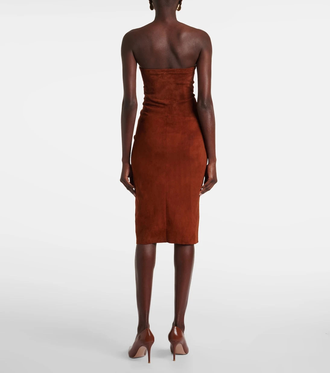 Stouls - Monica strapless suede midi dress