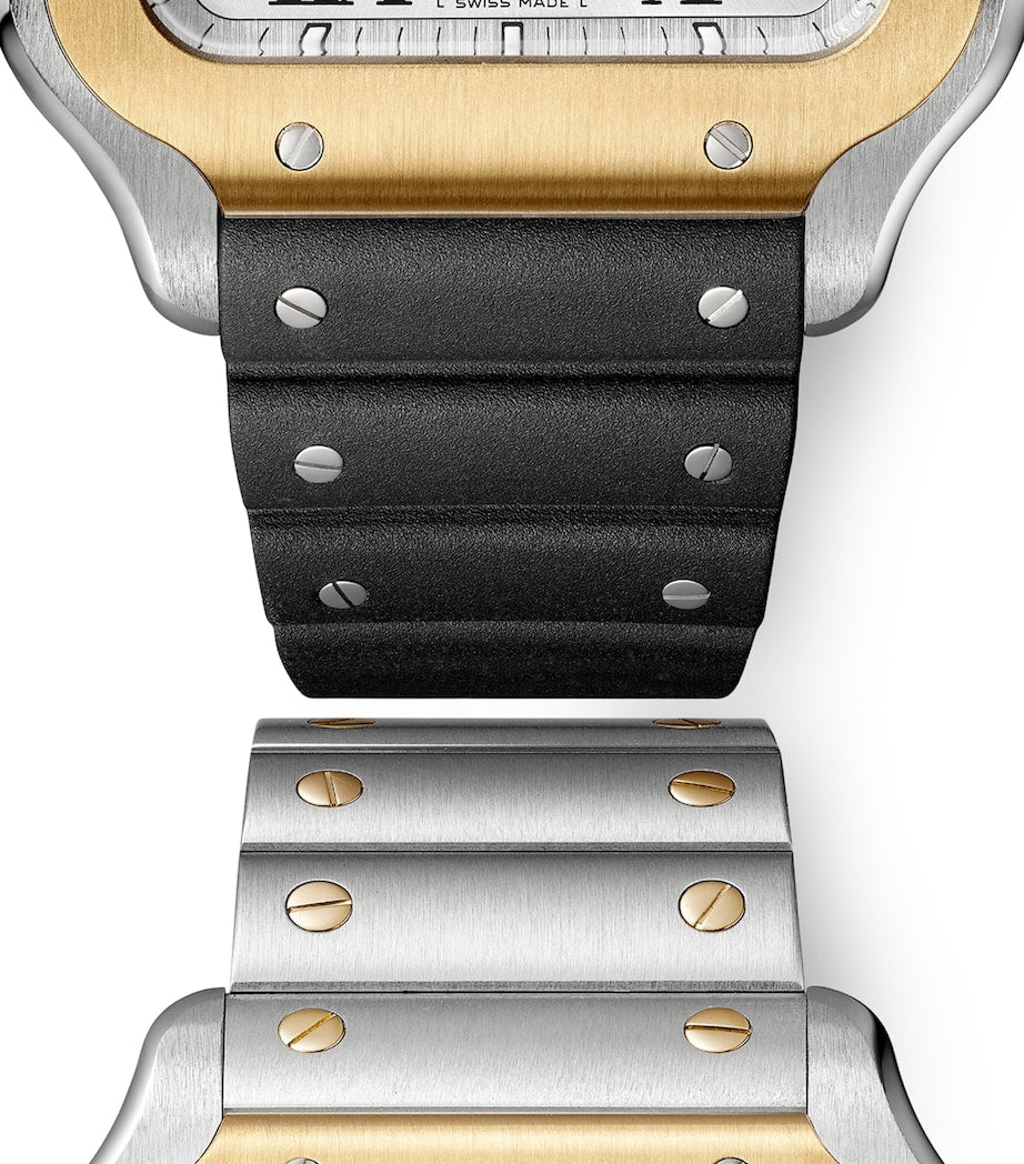 Stainless Steel and Yellow Gold Santos de Cartier Watch 43.3mm