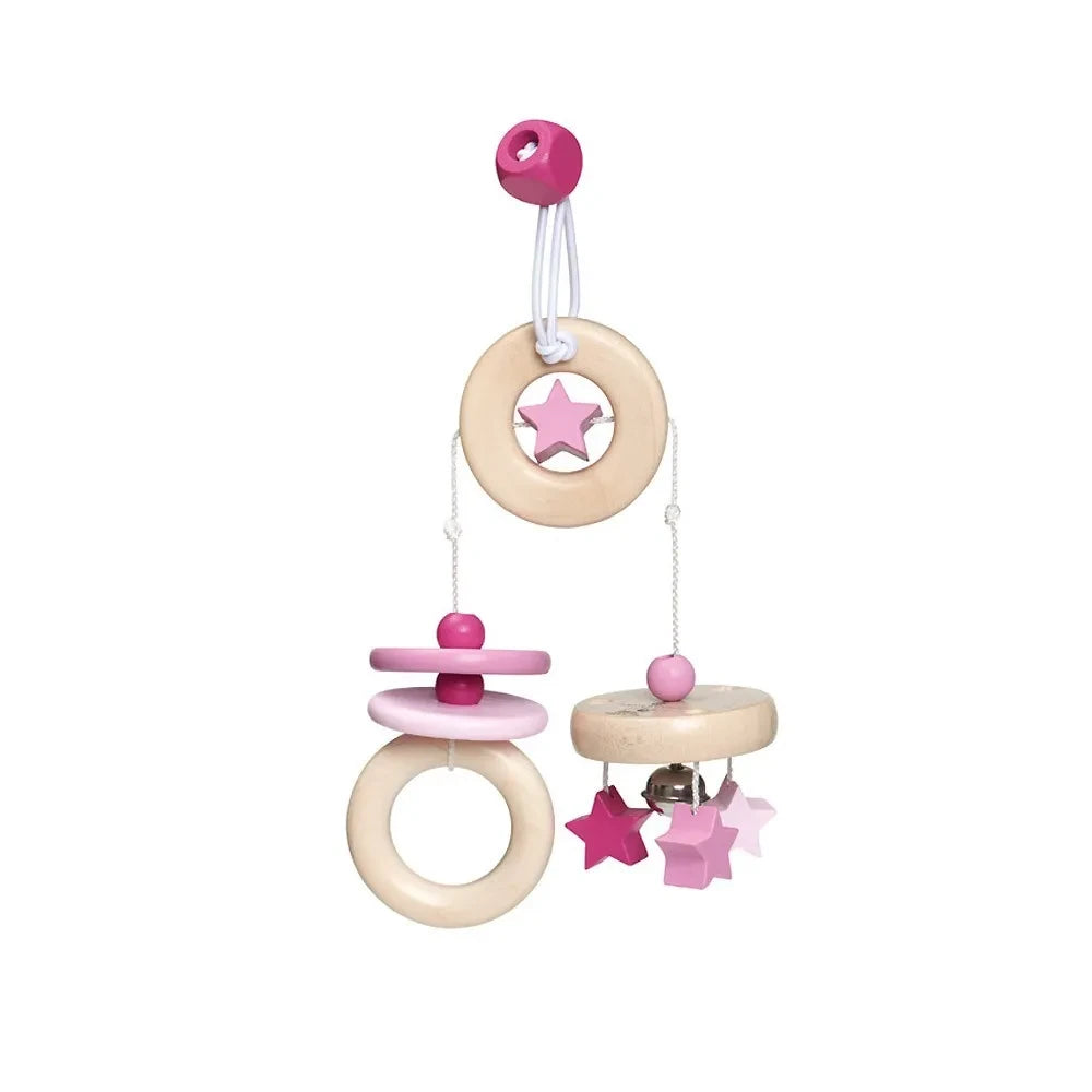 Selecta - Travelling mobile in wood - Pink