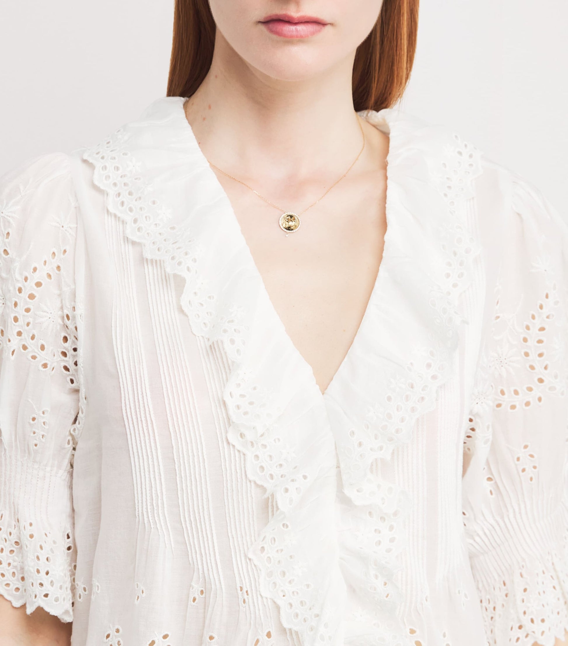 DÔEN White Organic Cotton Henri Blouse