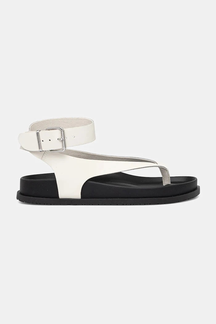Кожени сандали Tommy Jeans TJW ANKLE STRAP SANDAL