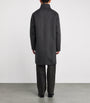 Yves Salomon Beige Wool-Cashmere Mink-Collar Overcoat
