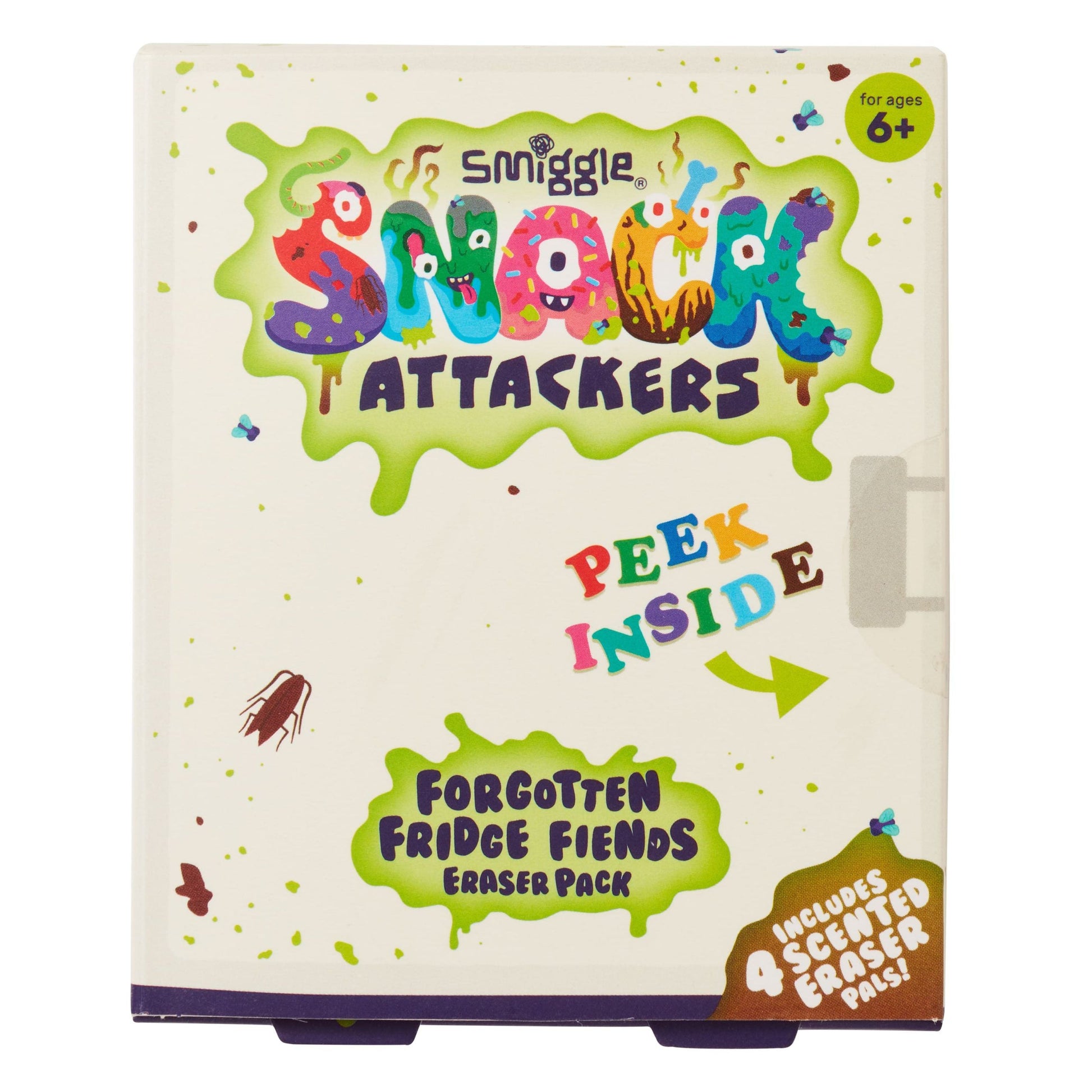 Smiggle - Snack Attackers 4 Pack Eraser