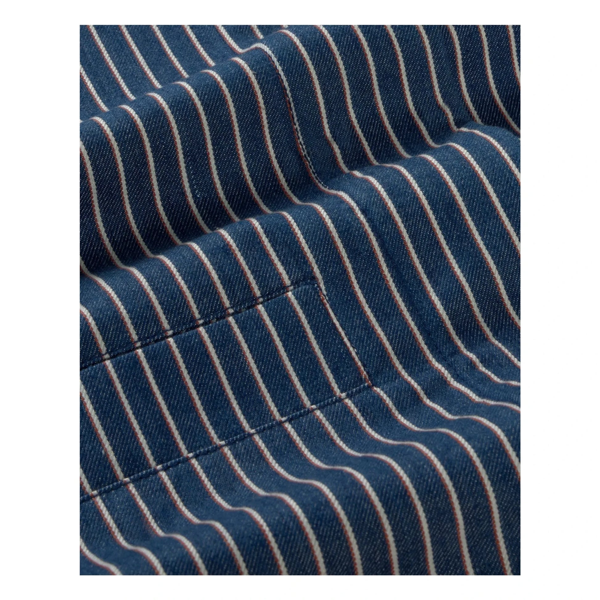 Thinking Mu - Astrid Stripes Organic Cotton Jacket | Grey blue