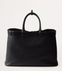 Prada Leather Buckle Tote Bag