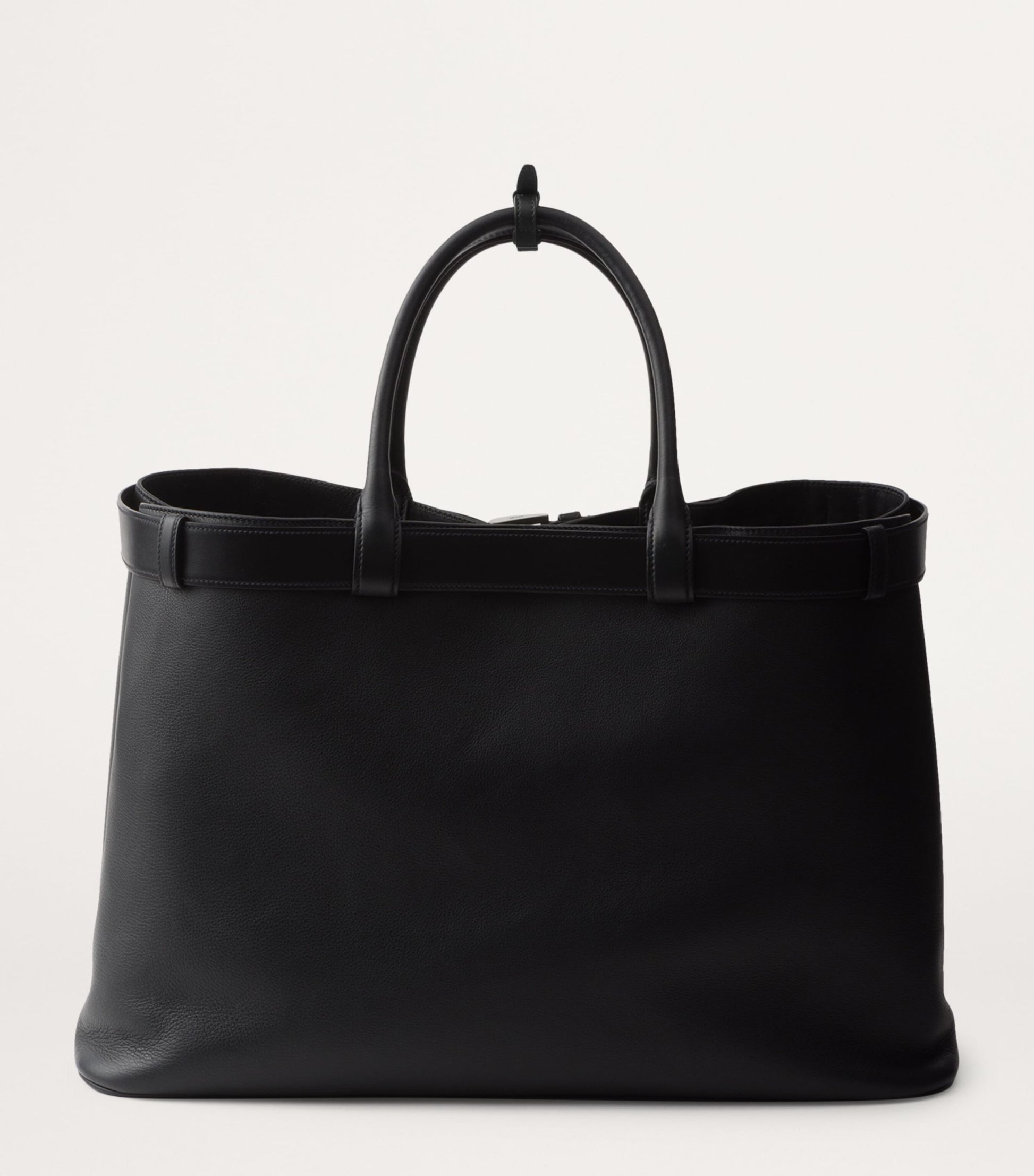 Prada Leather Buckle Tote Bag