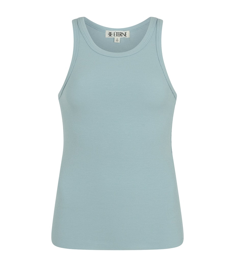 Fitted Tank Top DUSTY BLUE