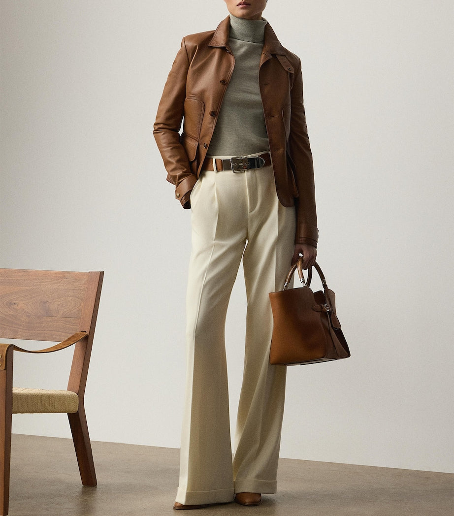 Ralph Lauren Collection Beige Lambskin Naylor Jacket