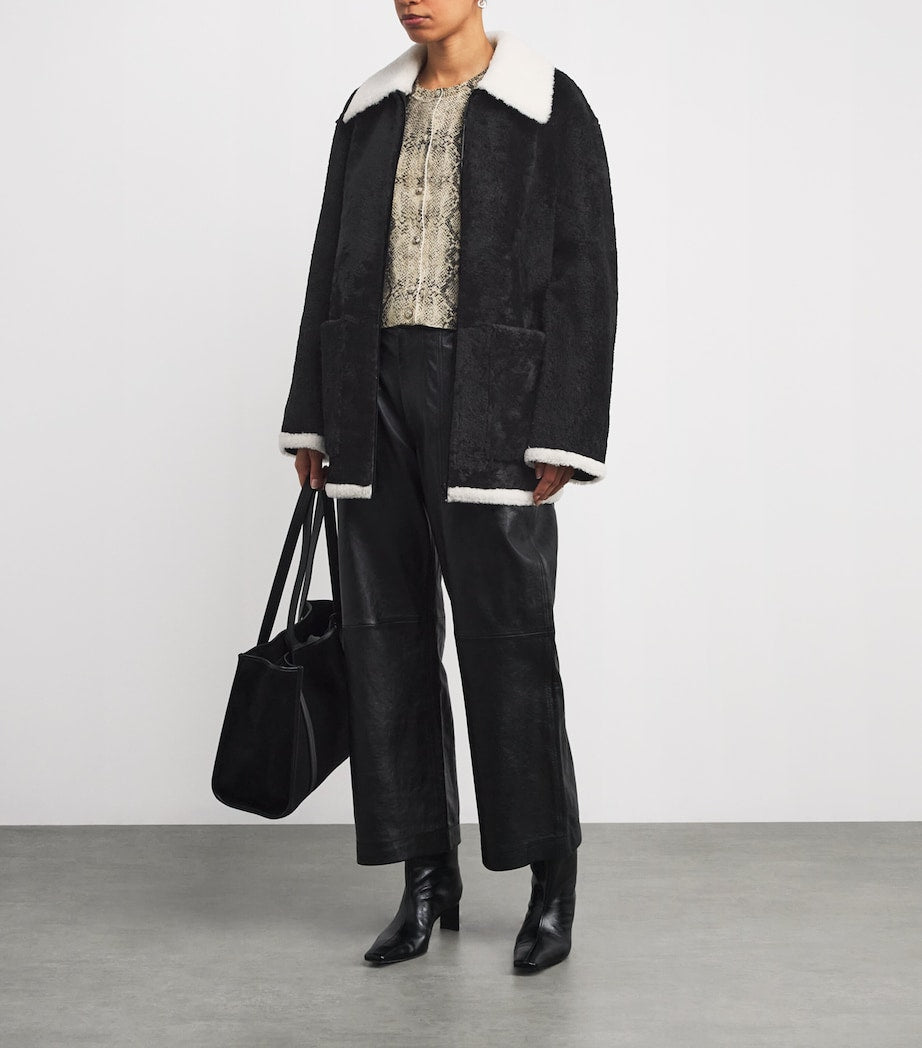 Black Lamb Shearling Jacket