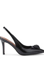Kurt Geiger London обувки с ток от кожа Belgravia High Sling Dr Black Patent