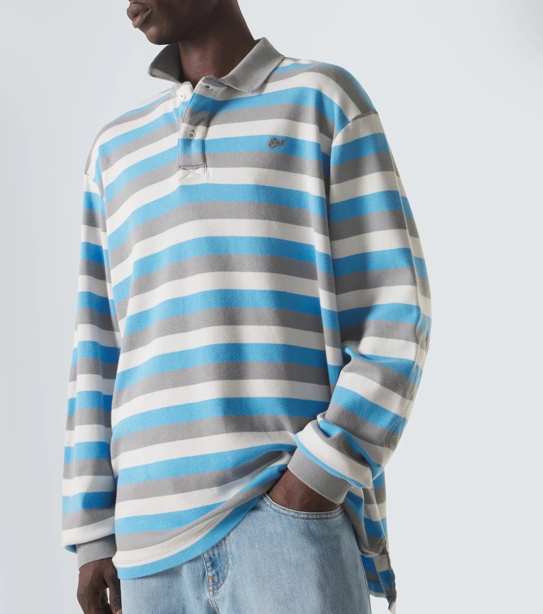 ERL - Striped cotton polo shirt