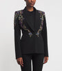 Zuhair Murad Black Cady Beaded Blazer