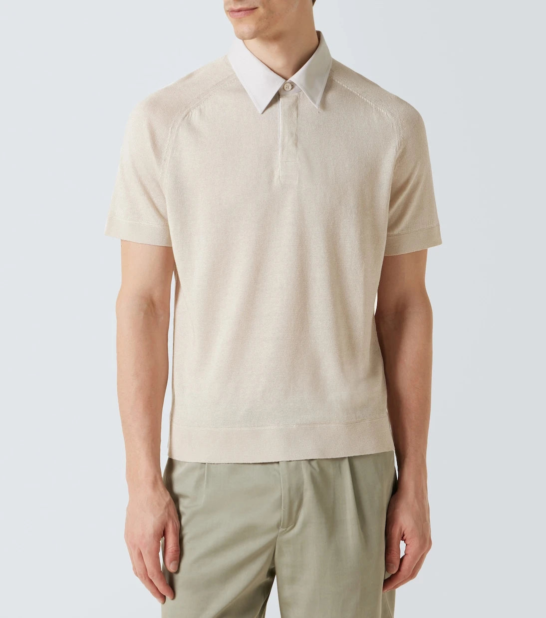 Dunhill - Linen and silk polo shirt