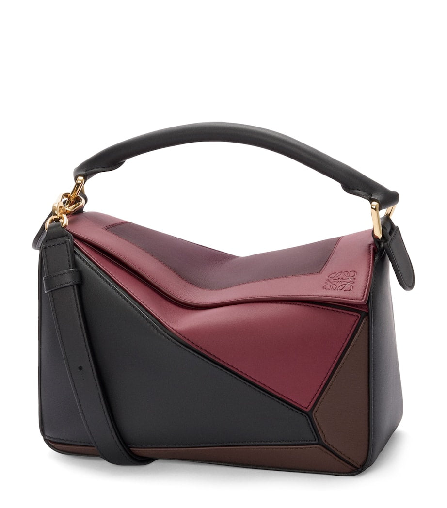 LOEWE Black x Albers Leather Puzzle Top-Handle Bag