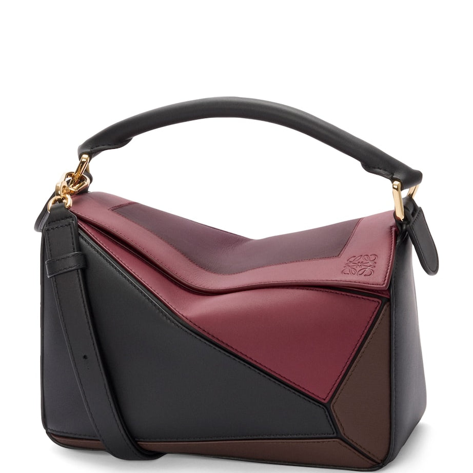 LOEWE Black x Albers Leather Puzzle Top-Handle Bag