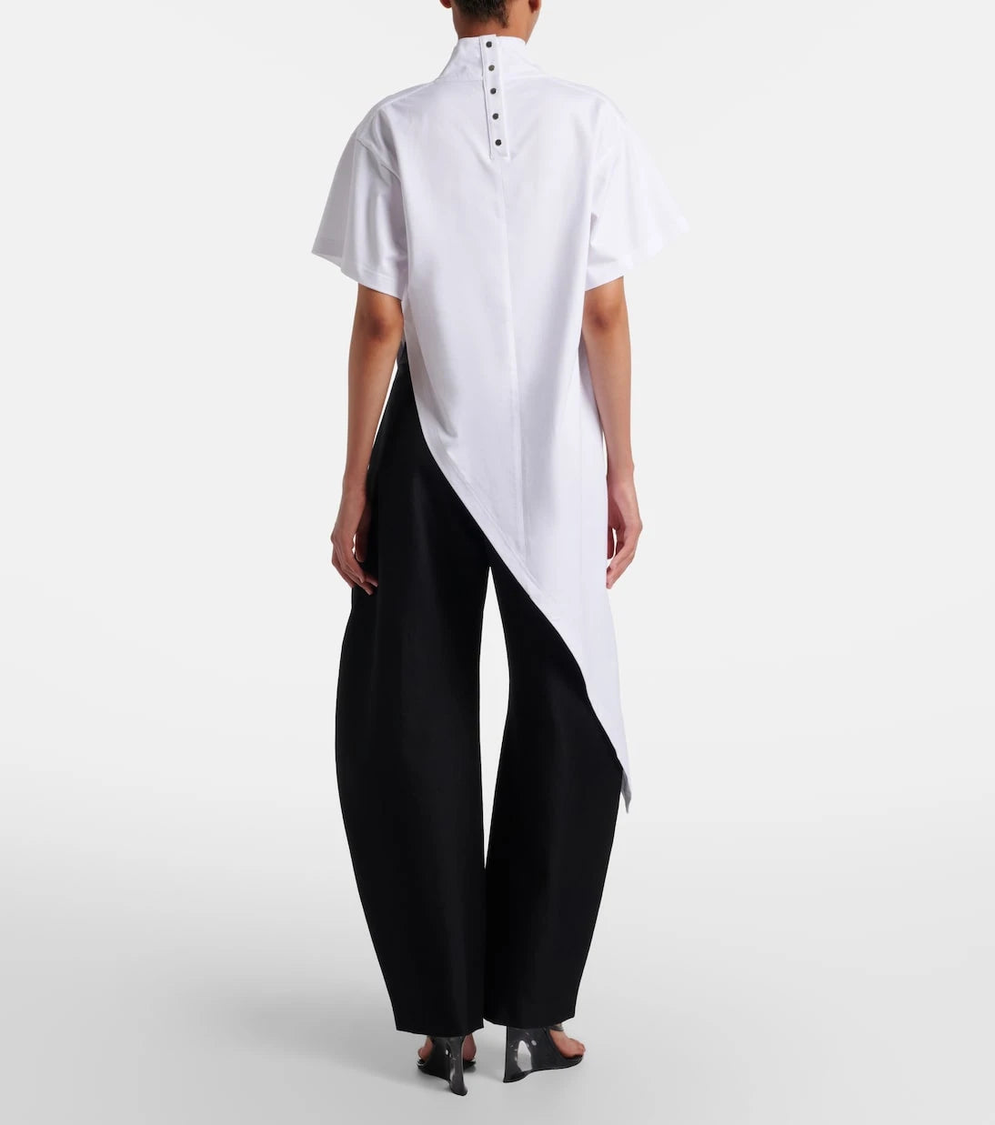Alaïa - Asymmetric cotton jersey T-shirt