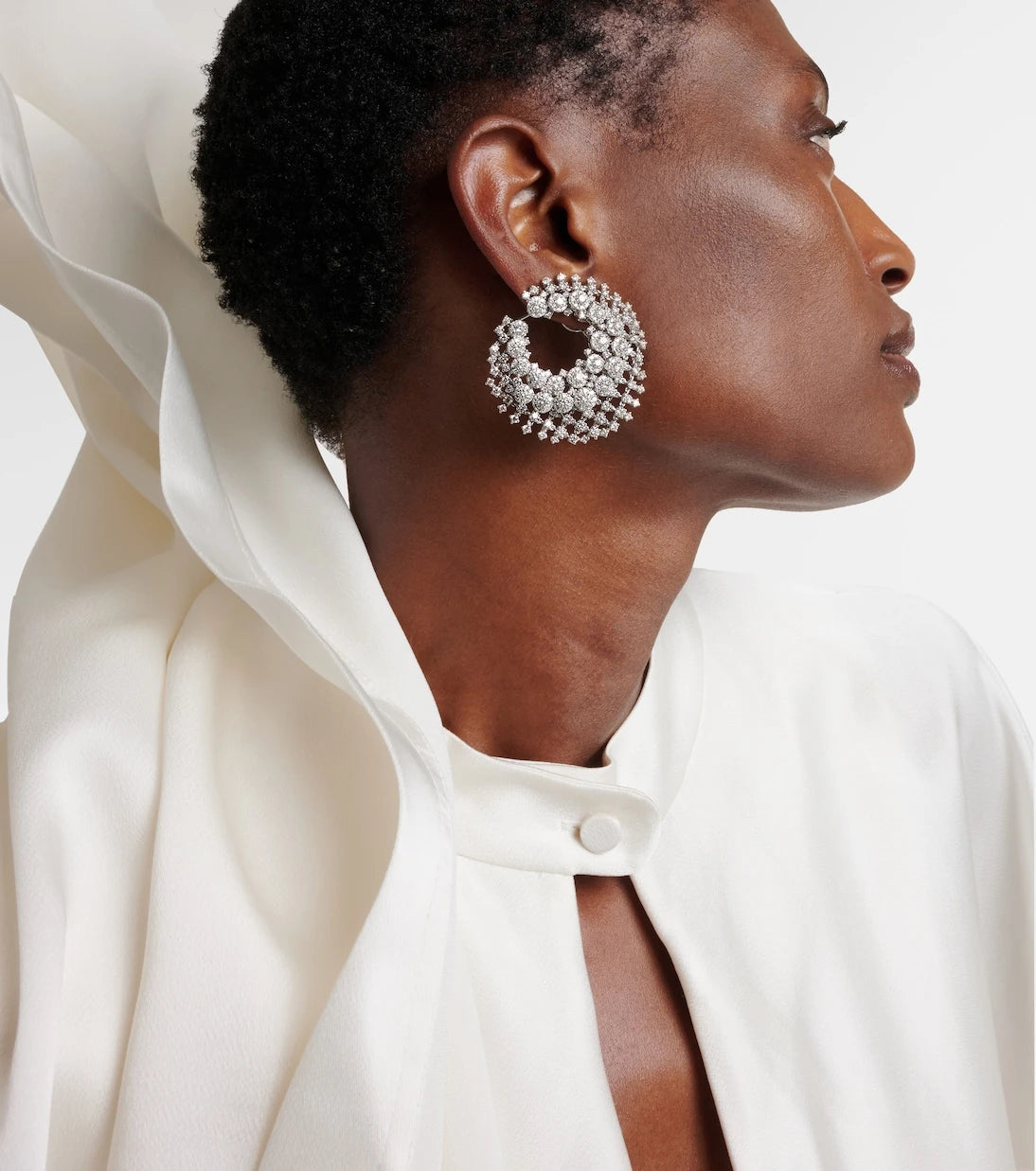 Yeprem - Y-Couture 18kt white gold earrings with diamonds
