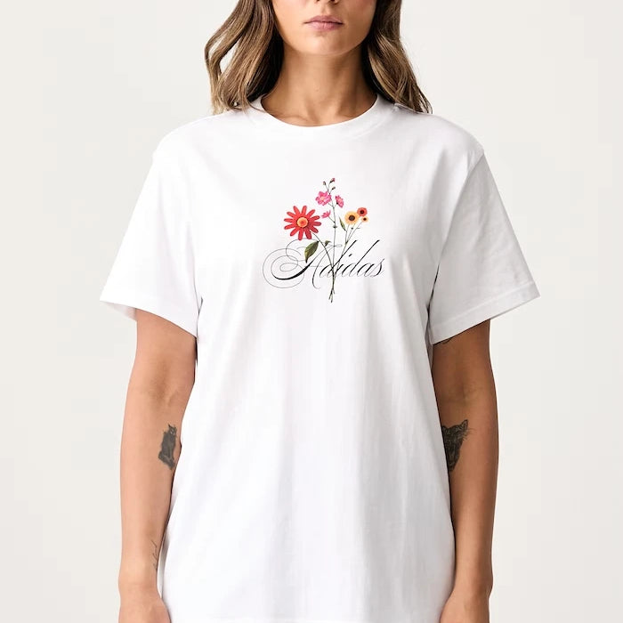 adidas тениска дамска от памук Floral Pack