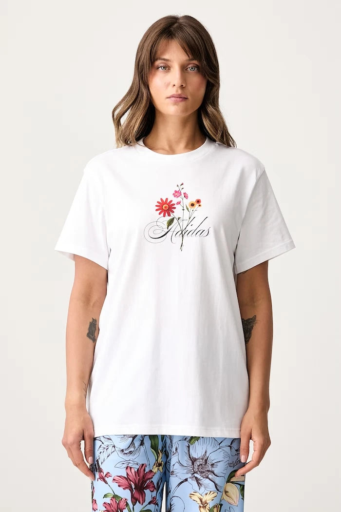 adidas тениска дамска от памук Floral Pack
