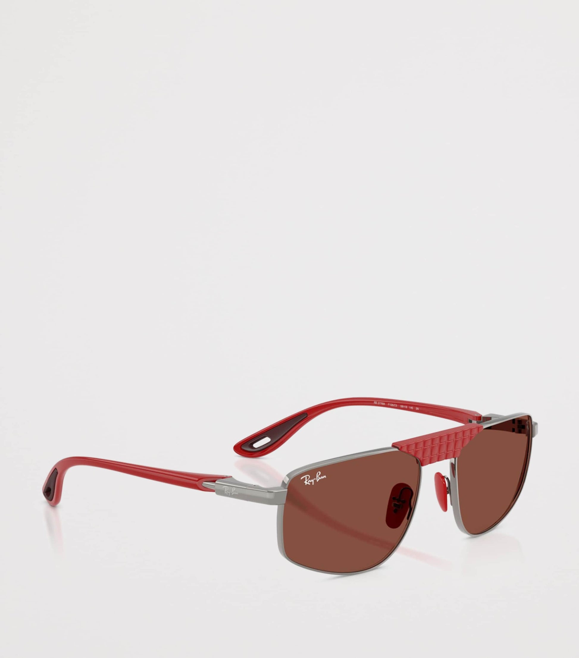 Ray-Ban Silver x Scuderia Ferrari RB3776M Irregular Sunglasses