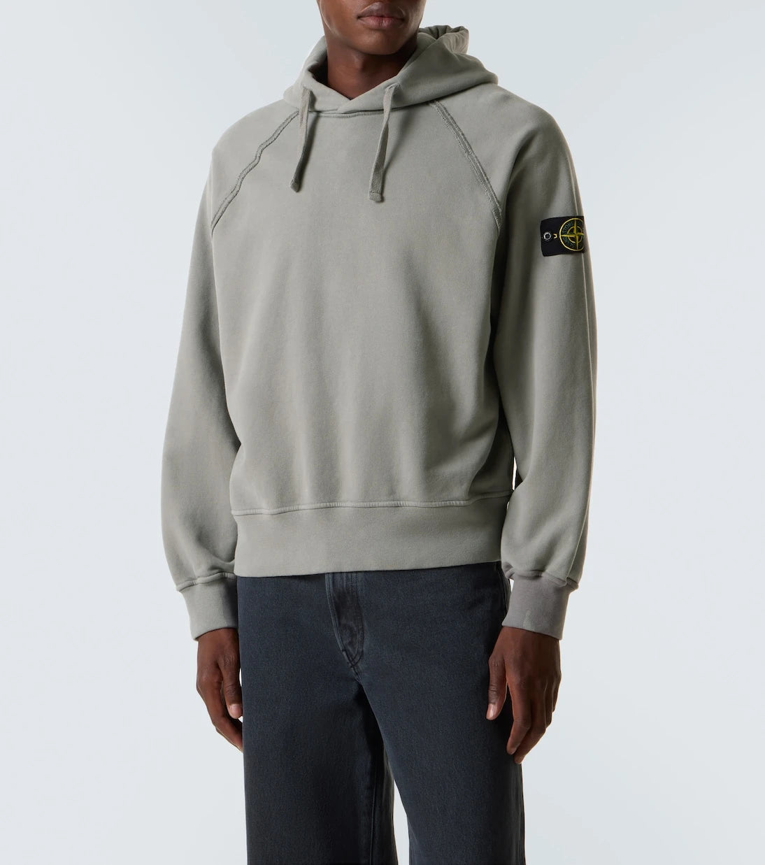 Stone Island - هودي قطني بقلنسوة طراز Compass
