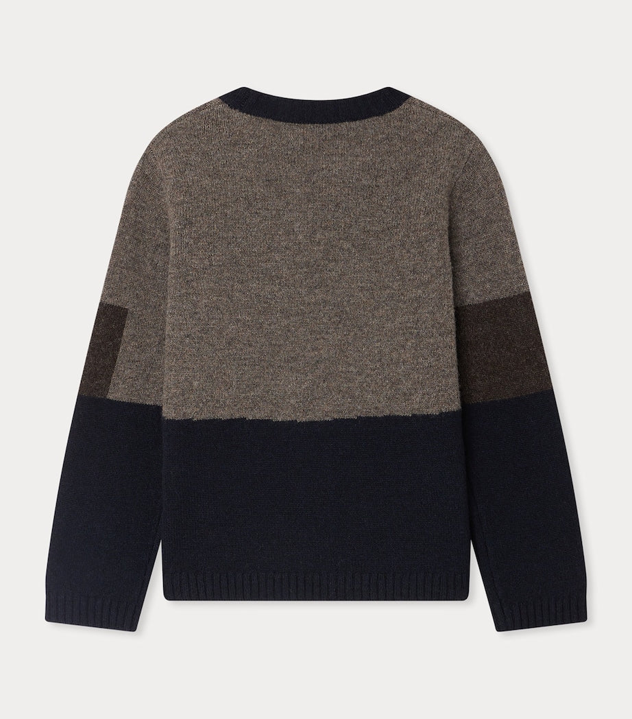 Wool Jacquard Jean Sweater (10-14 Years)