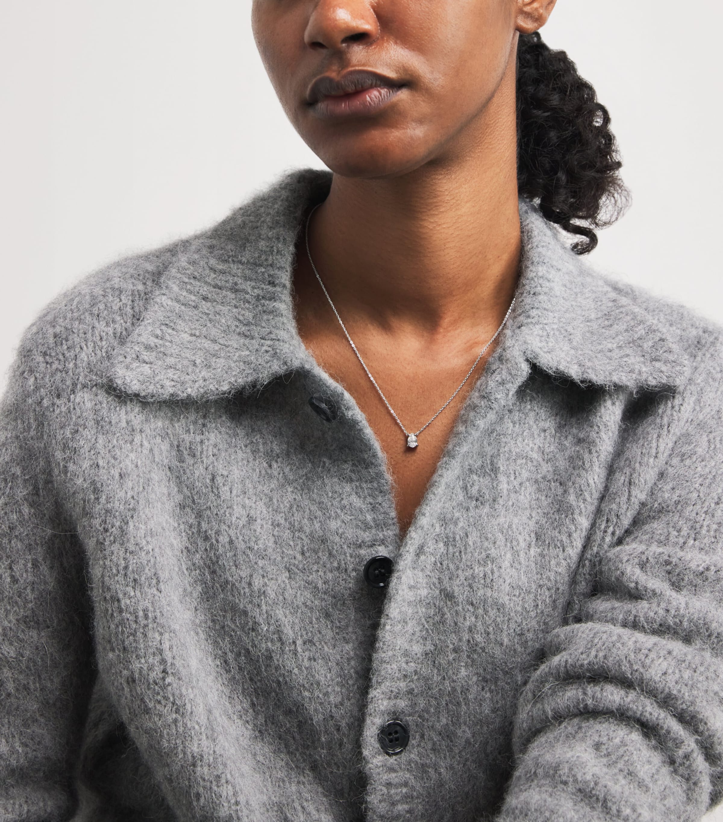 White Gold and Diamond Pendant Necklace (0.75ct)