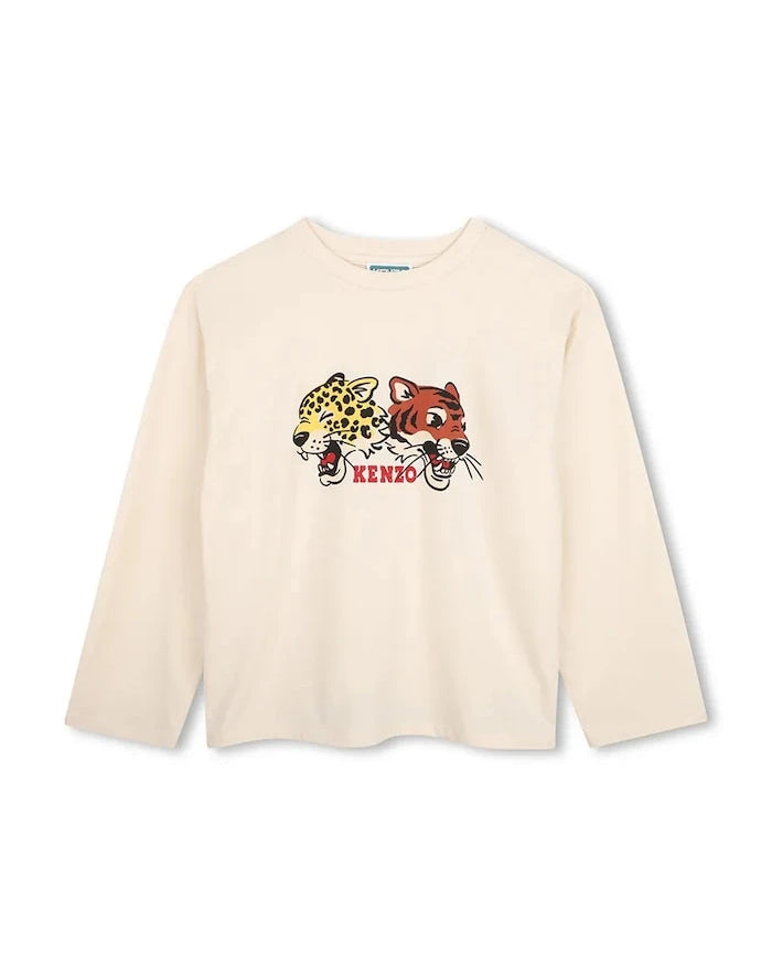 Kenzo pamuklu çocuk uzun kollu bluz