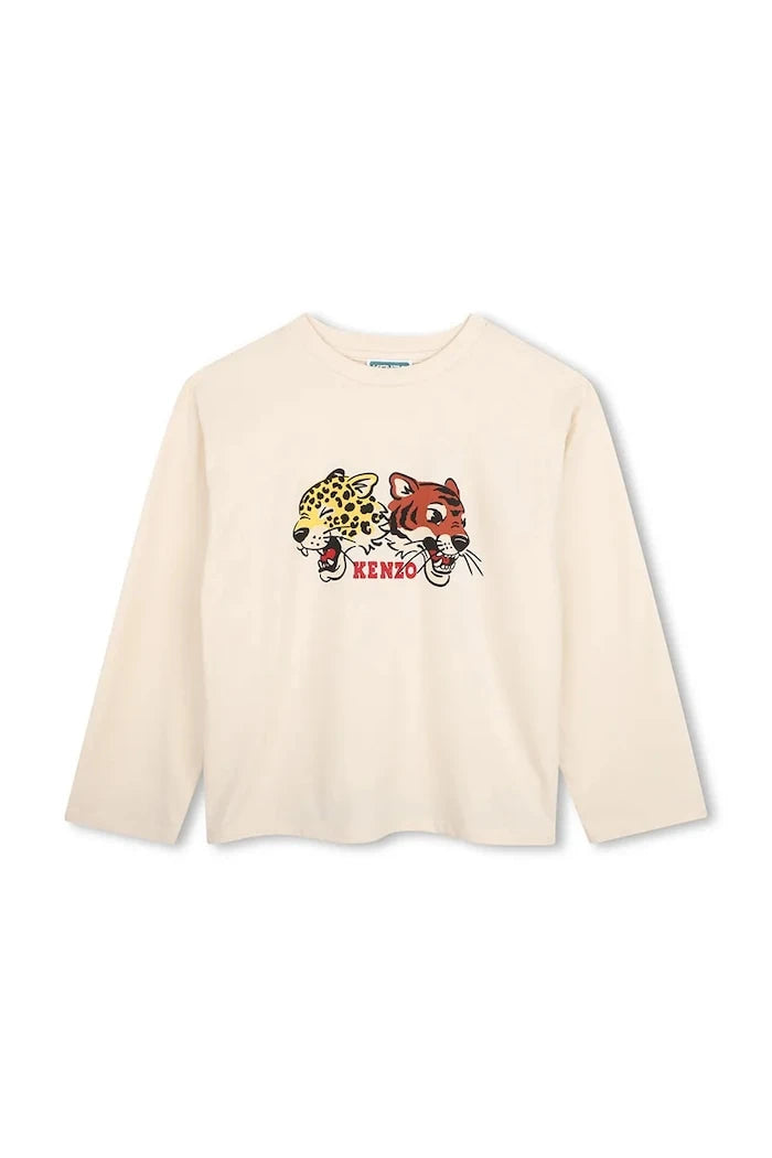 Kenzo pamuklu çocuk uzun kollu bluz