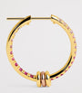 Mixed Gold and Sapphire Argo Demi Hoop Earrings