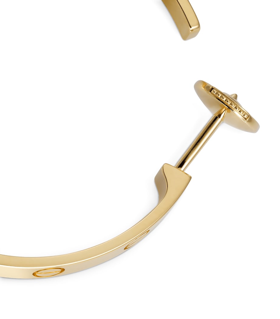 Yellow Gold LOVE Hoop Earrings