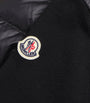 Moncler Black Knitted-Sleeve Quilted Cardigan