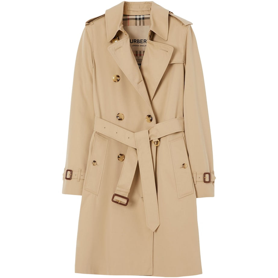 Gabardine Kensington Mid-Length Trench Coat