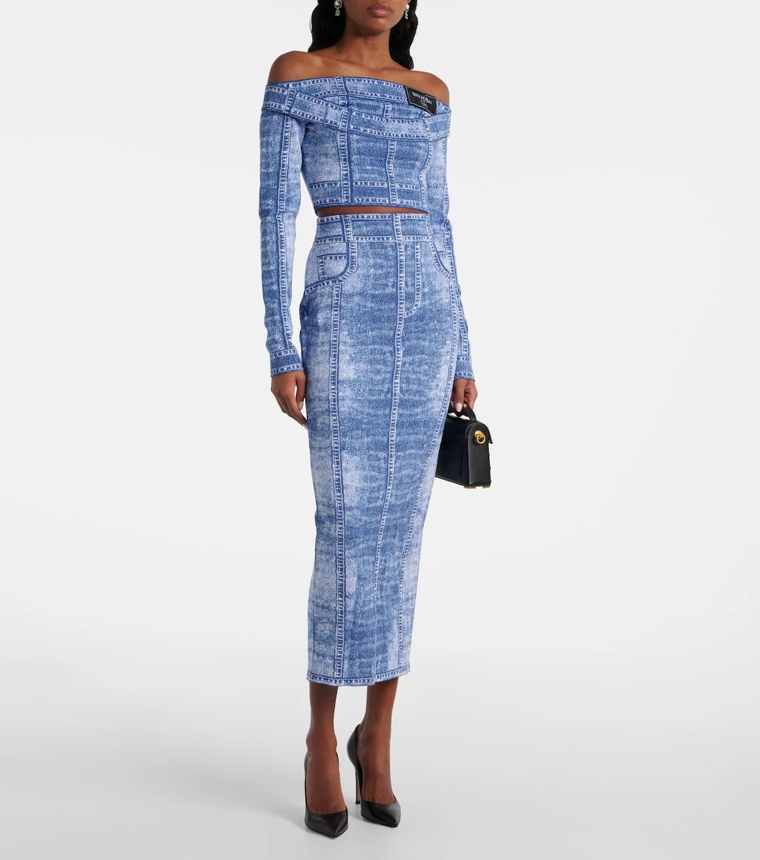 Balmain - Trompe l'oeil crop top