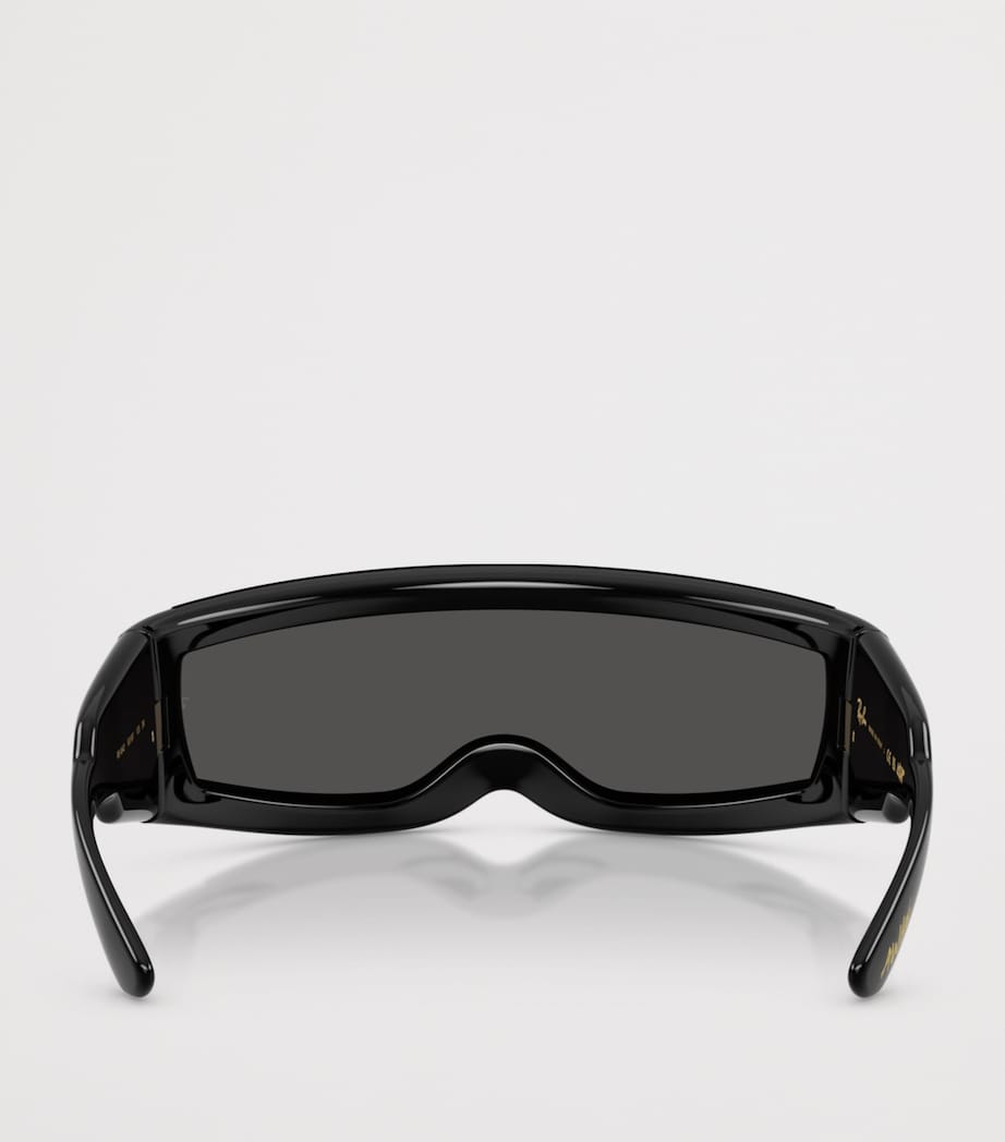 Ray-Ban Black Nylon Ultra Wrap 001 Next Generation Sunglasses