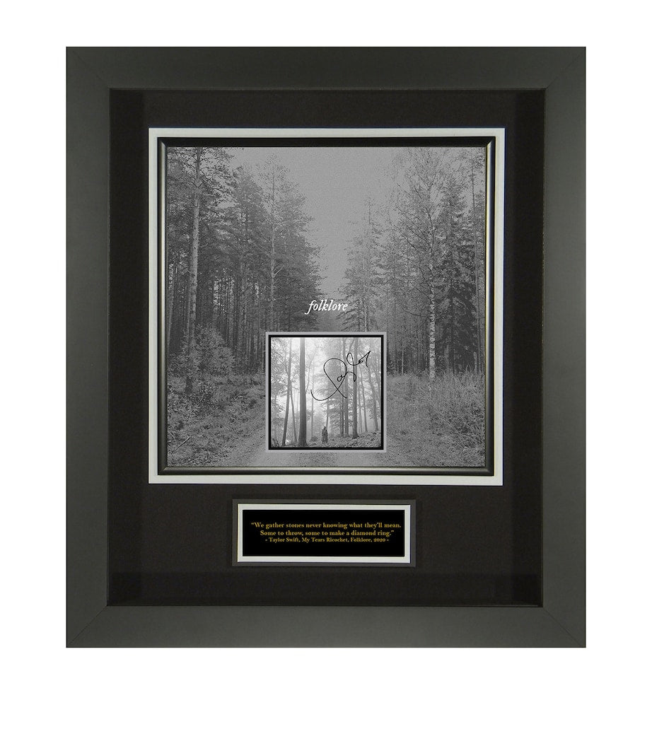 Leipzig Galleries Autographed Taylor Swift Folklore CD Display