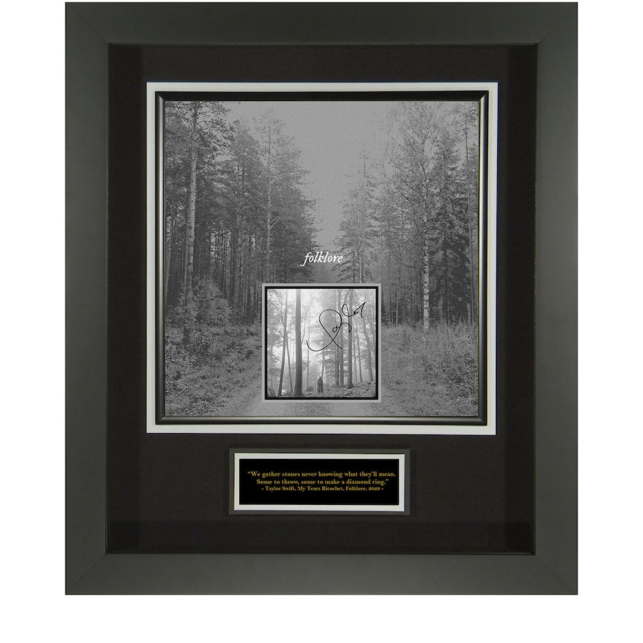Leipzig Galleries Autographed Taylor Swift Folklore CD Display