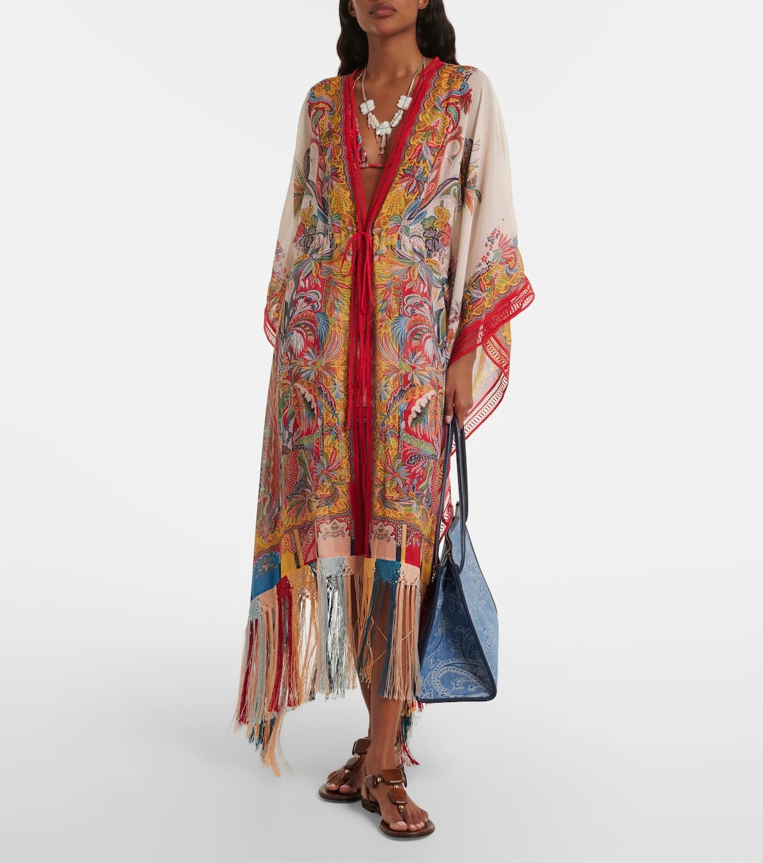 Etro - Paisley fringed kaftan