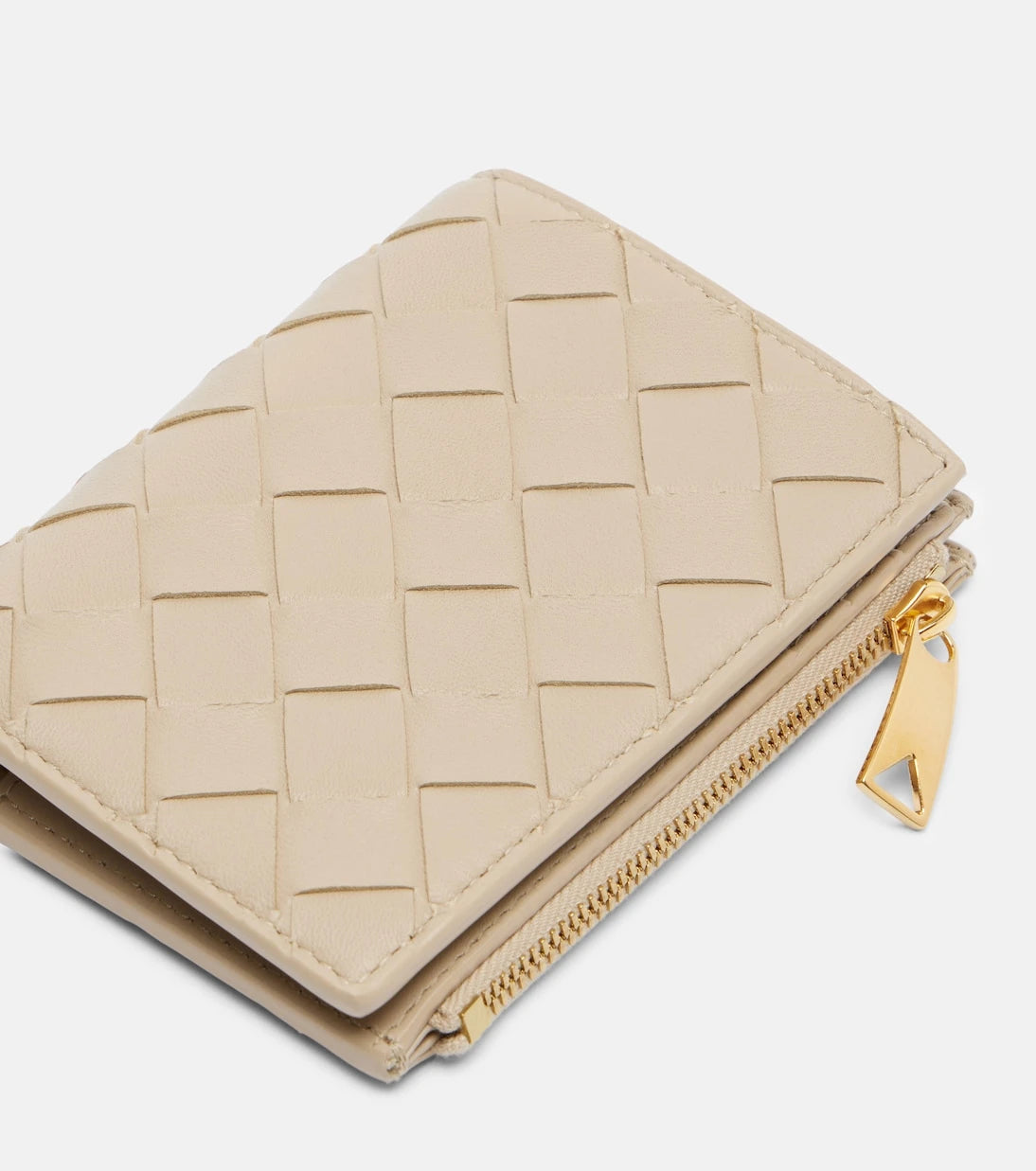 Bottega Veneta - محفظة جلدية صغيرة بتصميم intrecciato