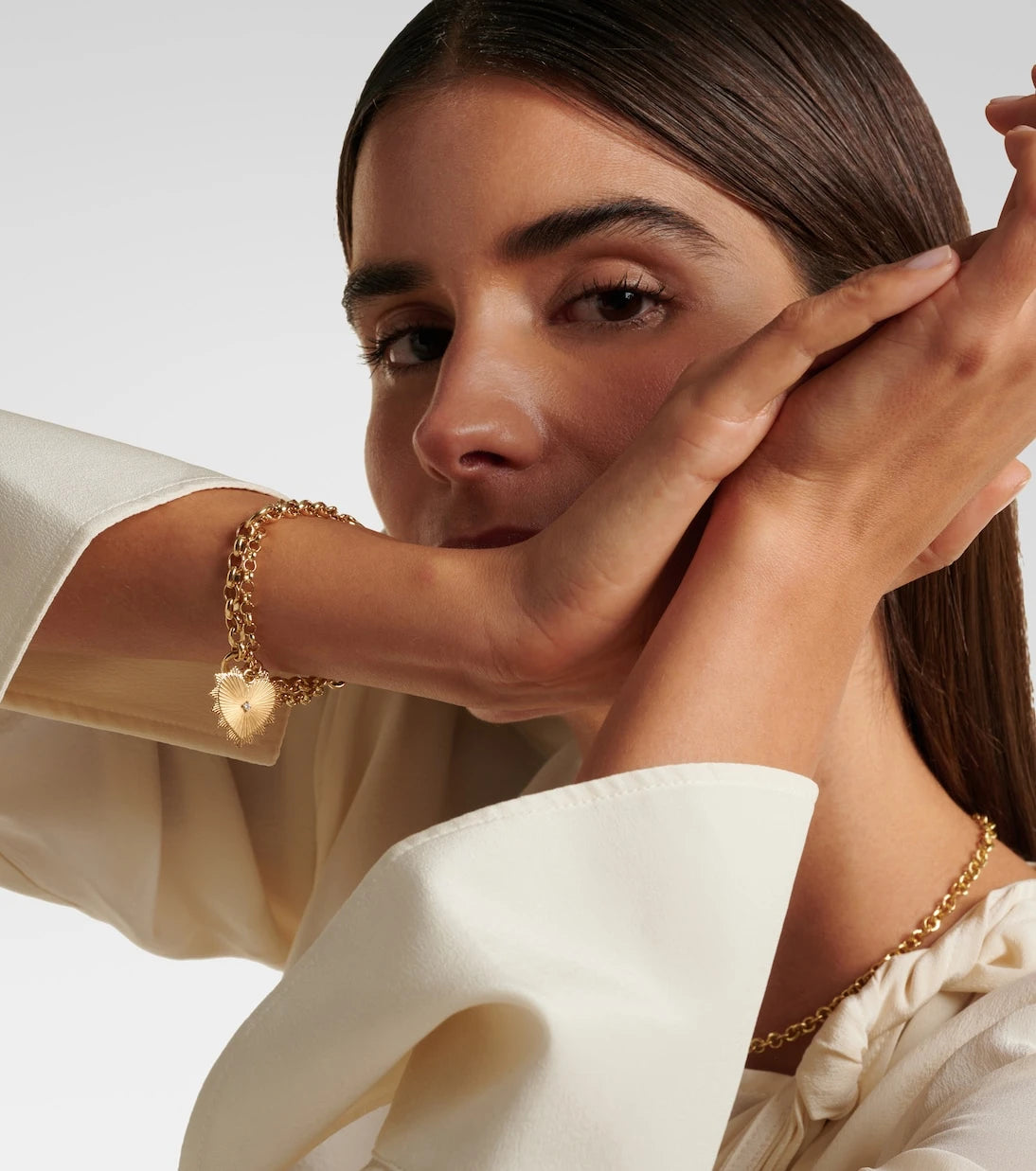 FoundRae - True Love 18kt gold charm bracelet with diamond